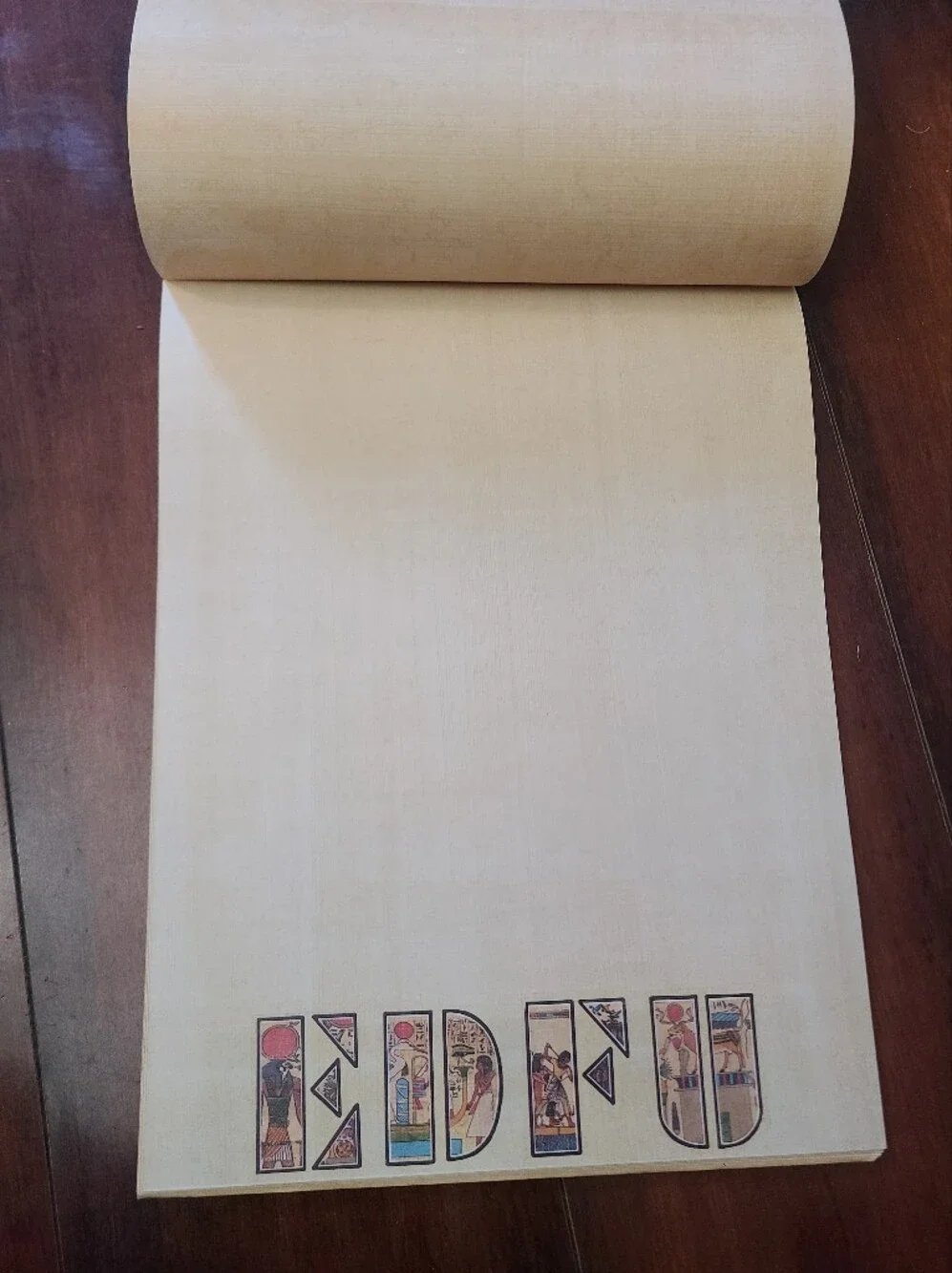 Vintage Nile Valley Papyrus Notepad - Map of Egypt Cover - Handmade Paper